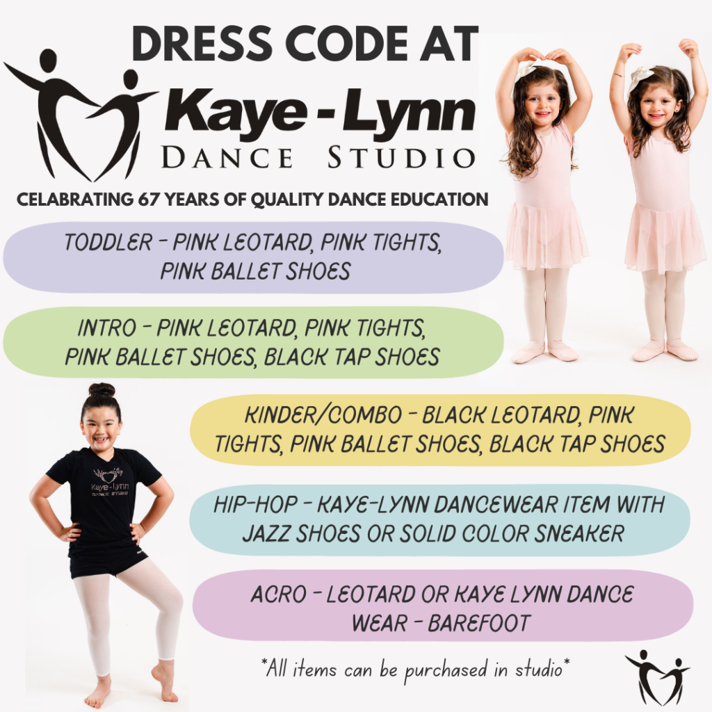 kaye-lynn dance studio dress code